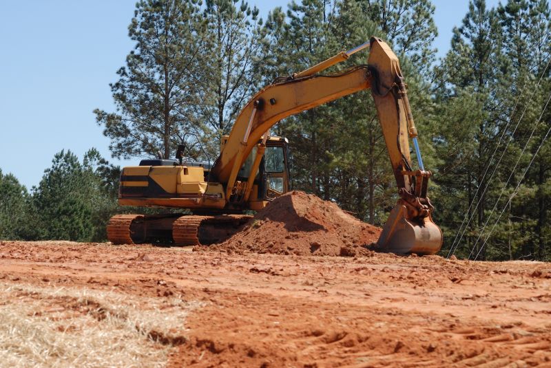 Heavy equipment ready for land clearing